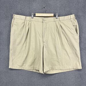 Puritan Shorts Mens 48 Barley Beige Pleated Relaxed Fit Walking Casual Comfort